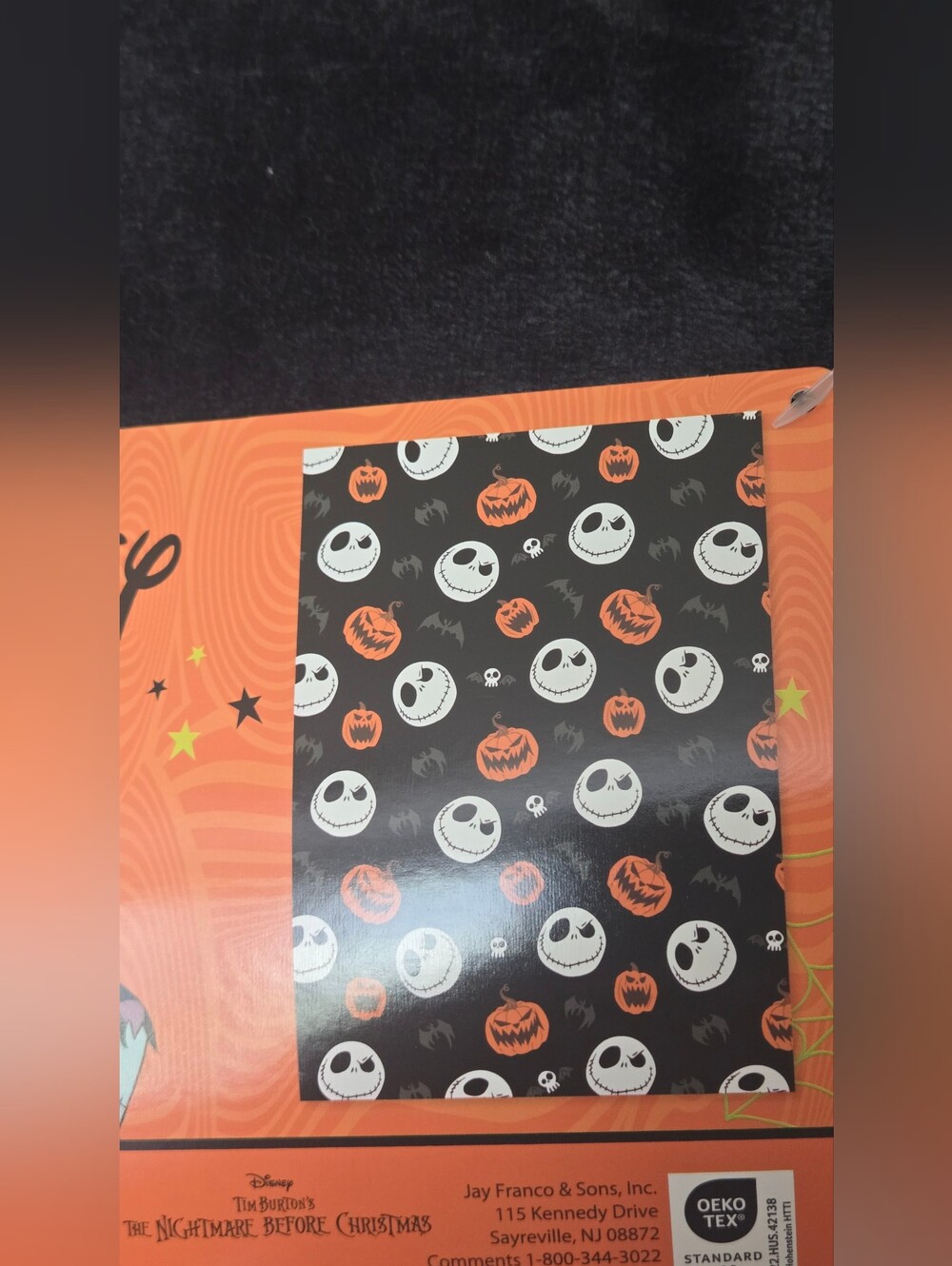 Disney Black & Orange Jack Skellington Pumpkin Throw,  Nightmare Before Christma - Picture 4 of 4